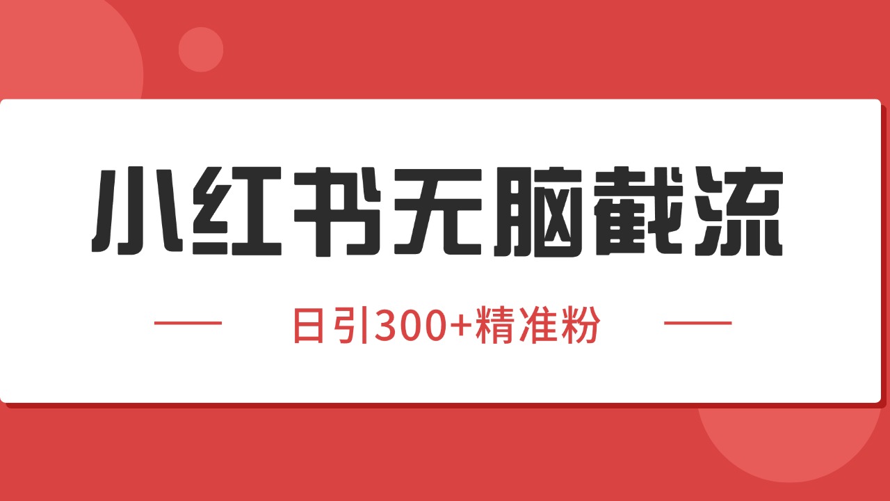 小红书截流同行客源,独家野路子获客玩法 日引200+暴力获客好创网-专注优质VIP网课 网络创业落地实操课程资源分享 – 每天更新_高质量项目输出好创网