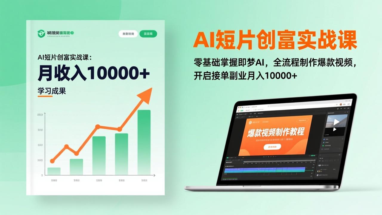 AI短片创富实战课：零基础掌握即梦AI，全流程制作爆款视频，开启接单副业月入10000+(更新好创网-专注优质VIP网课 网络创业落地实操课程资源分享 – 每天更新_高质量项目输出好创网