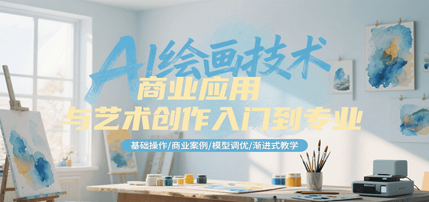 AI绘画技术商业应用与艺术创作入门到专业，基础操作/商业案例/模型调优/渐进式教学好创网-专注优质VIP网课 网络创业落地实操课程资源分享 – 每天更新_高质量项目输出好创网