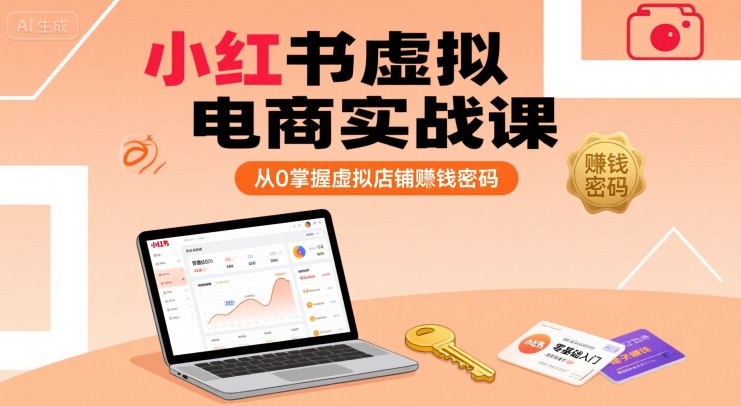 小红书虚拟电商实战课，从0掌握虚拟店铺賺钱密码好创网-专注优质VIP网课 网络创业落地实操课程资源分享 – 每天更新_高质量项目输出好创网