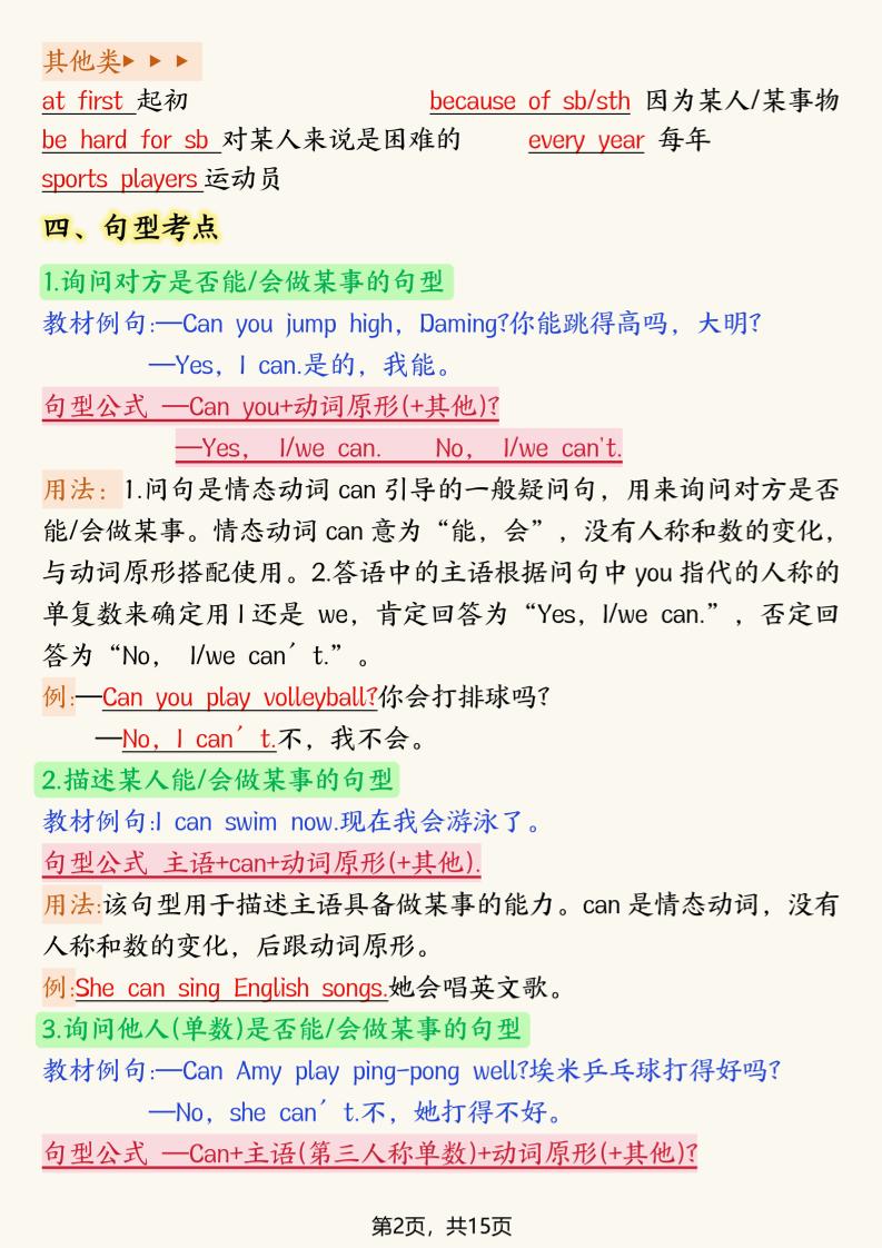 新版外研版四年级上英语考点记读单15页好创网-专注优质VIP网课 网络创业落地实操课程资源分享 – 每天更新_高质量项目输出好创网
