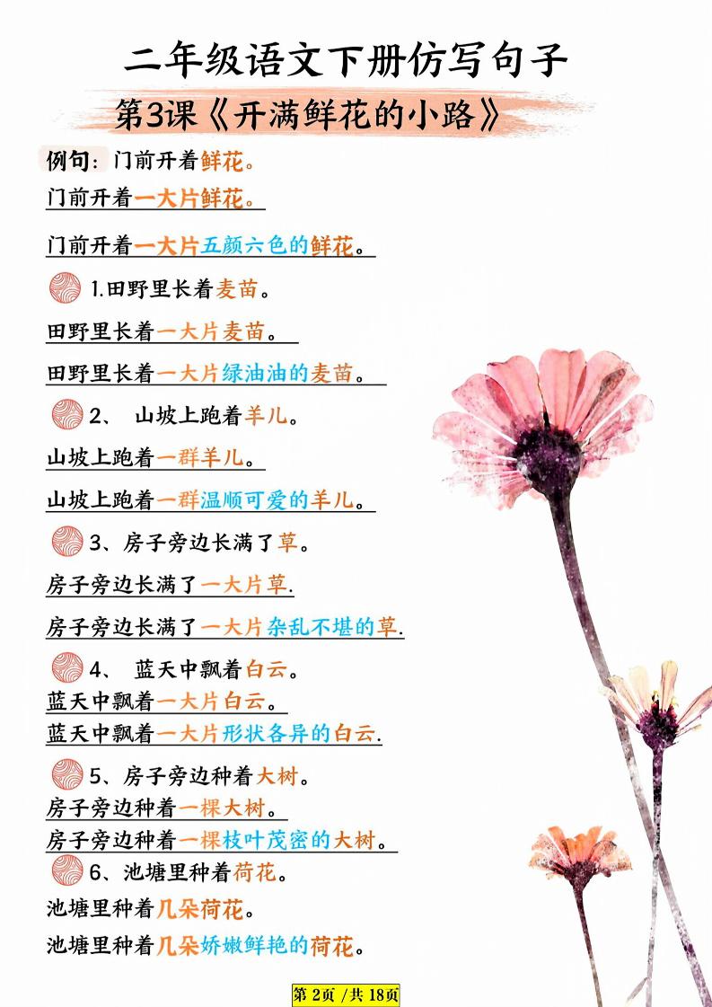 二年级下语文仿写句子好创网-专注优质VIP网课 网络创业落地实操课程资源分享 – 每天更新_高质量项目输出好创网