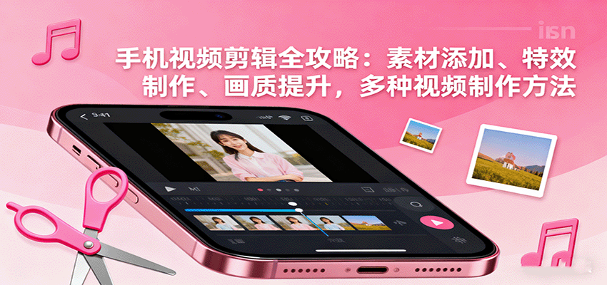 手机视频剪辑全攻略:素材添加、特效制作、画质提升,多种视频制作方法好创网-专注优质VIP网课 网络创业落地实操课程资源分享 – 每天更新_高质量项目输出好创网