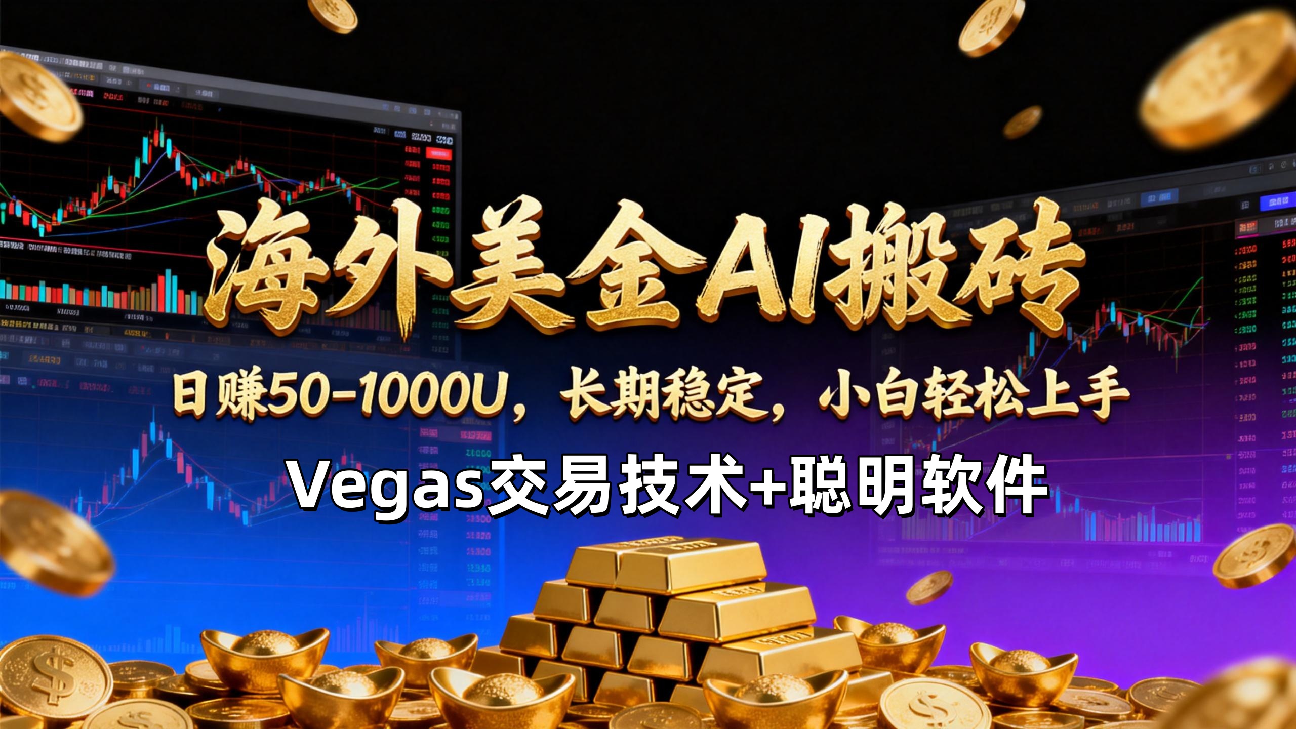 【海外美金AI搬砖】Vegas交易技术+聪明软件，日赚50-1000U，长期稳定，小白轻松上手。好创网-专注优质VIP网课 网络创业落地实操课程资源分享 – 每天更新_高质量项目输出好创网