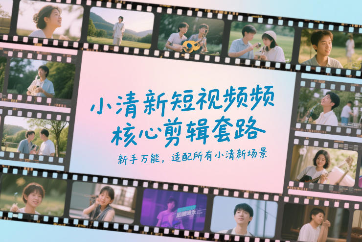 小清新短视频核心剪辑套路，新手万能，适配所有小清新场景好创网-专注优质VIP网课 网络创业落地实操课程资源分享 – 每天更新_高质量项目输出好创网