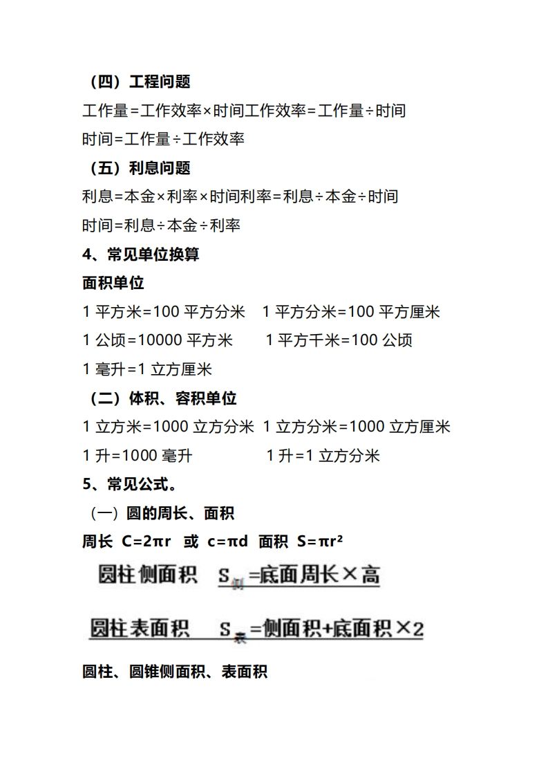 六下数学重要知识点+考点提纲汇总(1)好创网-专注优质VIP网课 网络创业落地实操课程资源分享 – 每天更新_高质量项目输出好创网
