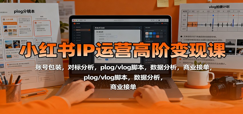 小红书IP运营高阶变现课:账号包装,对标分析,plog/vlog脚本,数据分析,商业接单好创网-专注优质VIP网课 网络创业落地实操课程资源分享 – 每天更新_高质量项目输出好创网