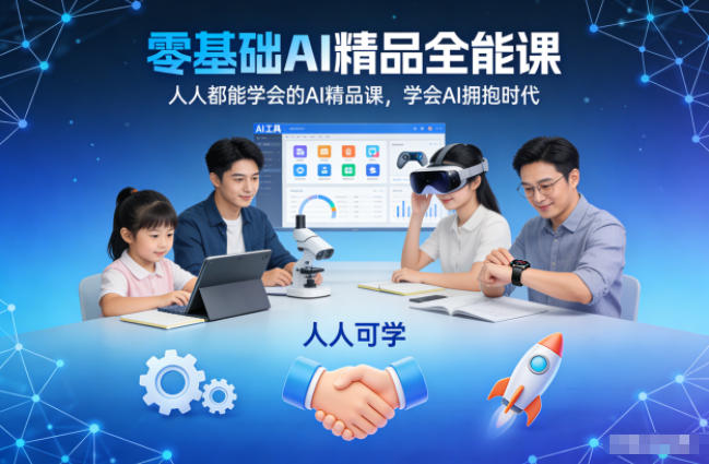 零基础AI精品全能课,人人都能学会的AI精品课,学会AI拥抱时代好创网-专注优质VIP网课 网络创业落地实操课程资源分享 – 每天更新_高质量项目输出好创网