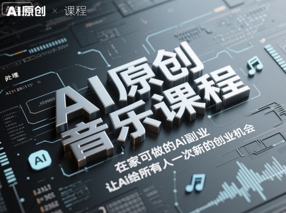 AI原创音乐课程，在家可做的Ai副业，让Ai给所有人一次新的创业机会好创网-专注优质VIP网课 网络创业落地实操课程资源分享 – 每天更新_高质量项目输出好创网