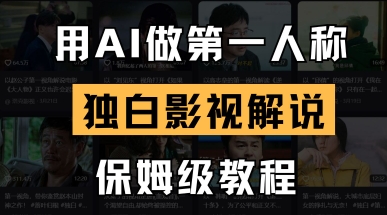 用AI做第一人称独白影视解说，手把手教学，保姆级教程好创网-专注优质VIP网课 网络创业落地实操课程资源分享 – 每天更新_高质量项目输出好创网