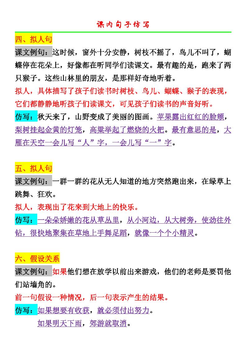 三上语文一二单元仿写句子好创网-专注优质VIP网课 网络创业落地实操课程资源分享 – 每天更新_高质量项目输出好创网