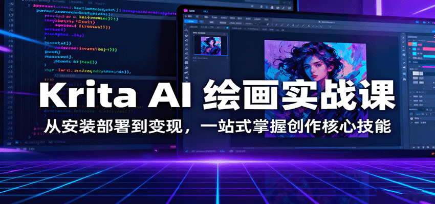 Krita AI 绘画实战课：从安装部署到变现，一站式掌握创作核心技能好创网-专注优质VIP网课 网络创业落地实操课程资源分享 – 每天更新_高质量项目输出好创网