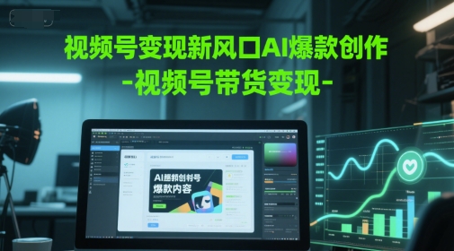 视频号变现新风口AI爆款创作-视频号带货变现好创网-专注优质VIP网课 网络创业落地实操课程资源分享 – 每天更新_高质量项目输出好创网