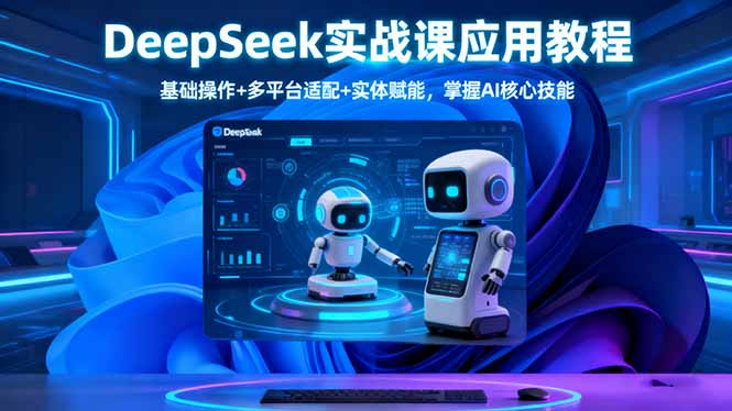 DeepSeek实战课应用教程、基础操作+多平台适配+实体赋能,掌握AI核心技能好创网-专注优质VIP网课 网络创业落地实操课程资源分享 – 每天更新_高质量项目输出好创网