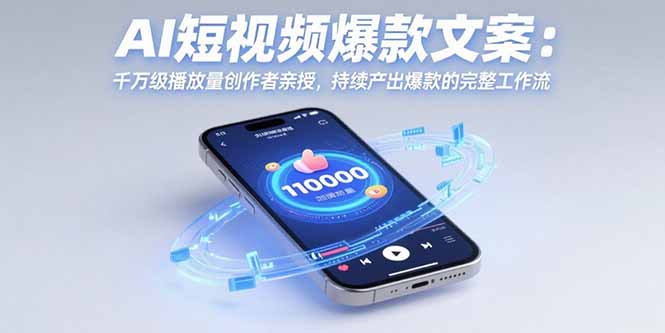 AI短视频爆款文案：千万级播放量创作者亲授，持续产出爆款的完整工作流好创网-专注优质VIP网课 网络创业落地实操课程资源分享 – 每天更新_高质量项目输出好创网