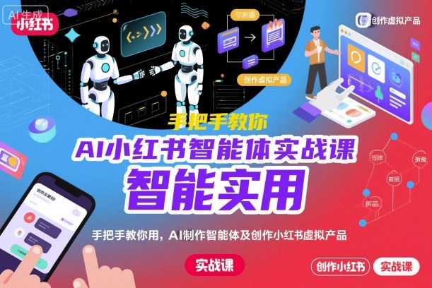 AI小红书智能体实战课，手把手教你用AI制作智能体及创作小红书虚拟产品，提效+内容商业化(更新)好创网-专注优质VIP网课 网络创业落地实操课程资源分享 – 每天更新_高质量项目输出好创网