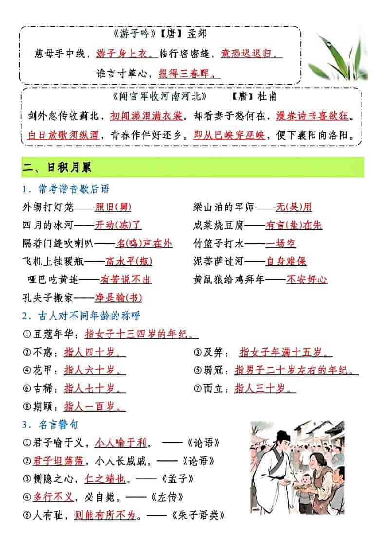 五年级下语文期末复习核心考点汇总好创网-专注优质VIP网课 网络创业落地实操课程资源分享 – 每天更新_高质量项目输出好创网