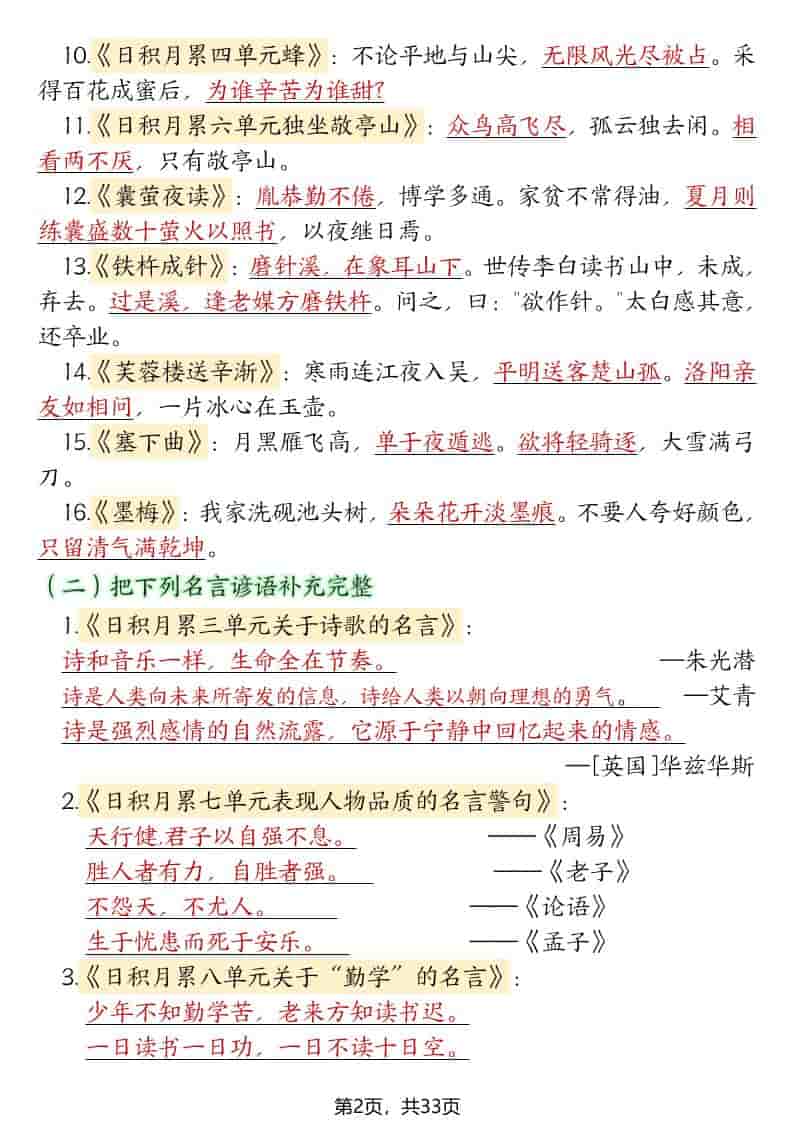 四年级下语文期末复习必考知识点（十大高频考点归纳）好创网-专注优质VIP网课 网络创业落地实操课程资源分享 – 每天更新_高质量项目输出好创网