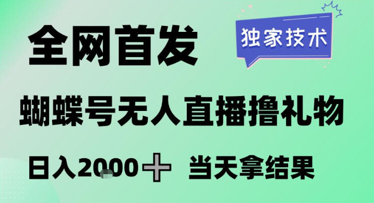 2026最新蝴蝶号无人直播掘金，独家技术，全网首发小白做了一个月收益3W，长期稳定可做【揭秘】好创网-专注优质VIP网课 网络创业落地实操课程资源分享 – 每天更新_高质量项目输出好创网