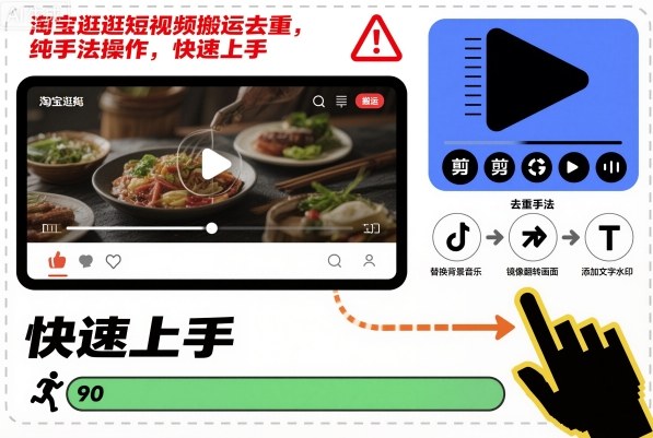 淘宝逛逛短视频搬运去重，纯手法操作，快速上手好创网-专注优质VIP网课 网络创业落地实操课程资源分享 – 每天更新_高质量项目输出好创网