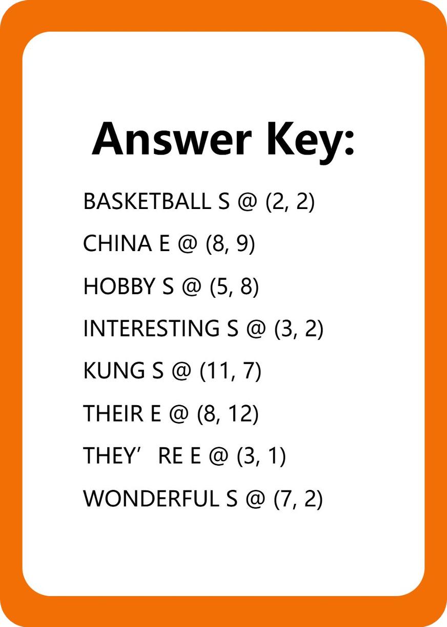 25秋闽教版四上英语字谜游戏U3好创网-专注优质VIP网课 网络创业落地实操课程资源分享 – 每天更新_高质量项目输出好创网