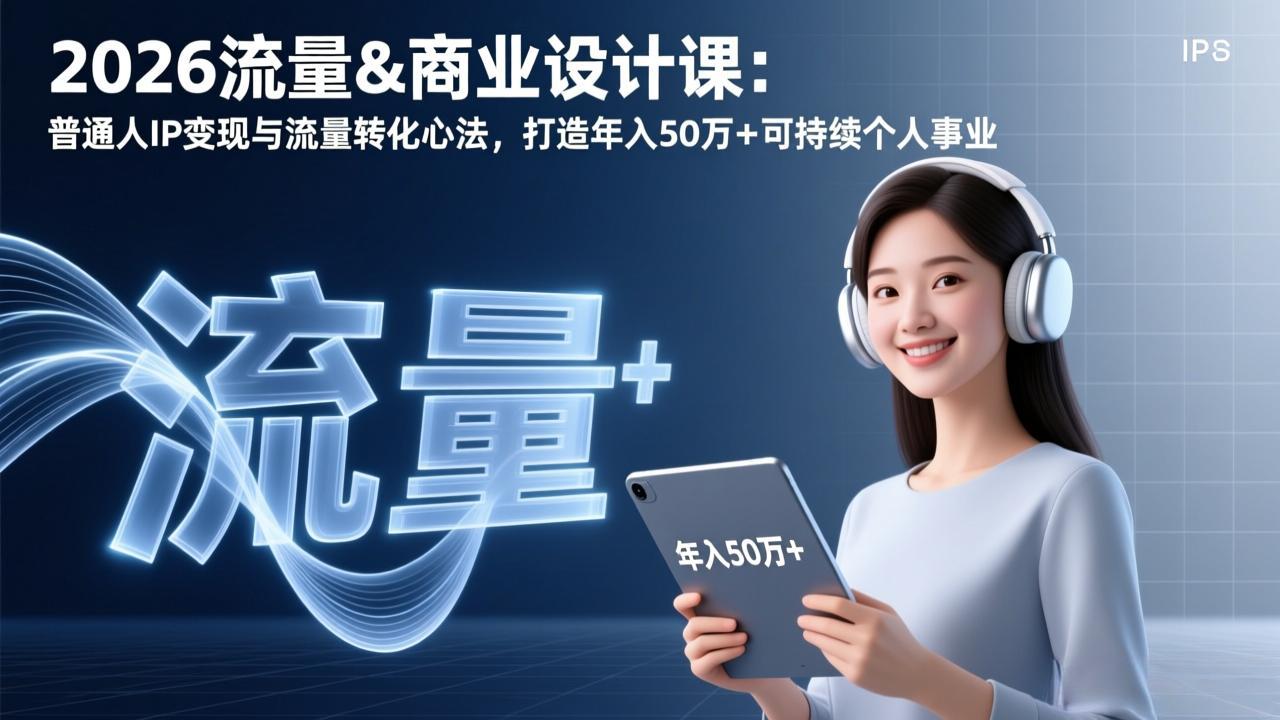 2026流量&商业设计课：普通人IP变现与流量转化心法，打造年入50万+可持续个人事业好创网-专注优质VIP网课 网络创业落地实操课程资源分享 – 每天更新_高质量项目输出好创网