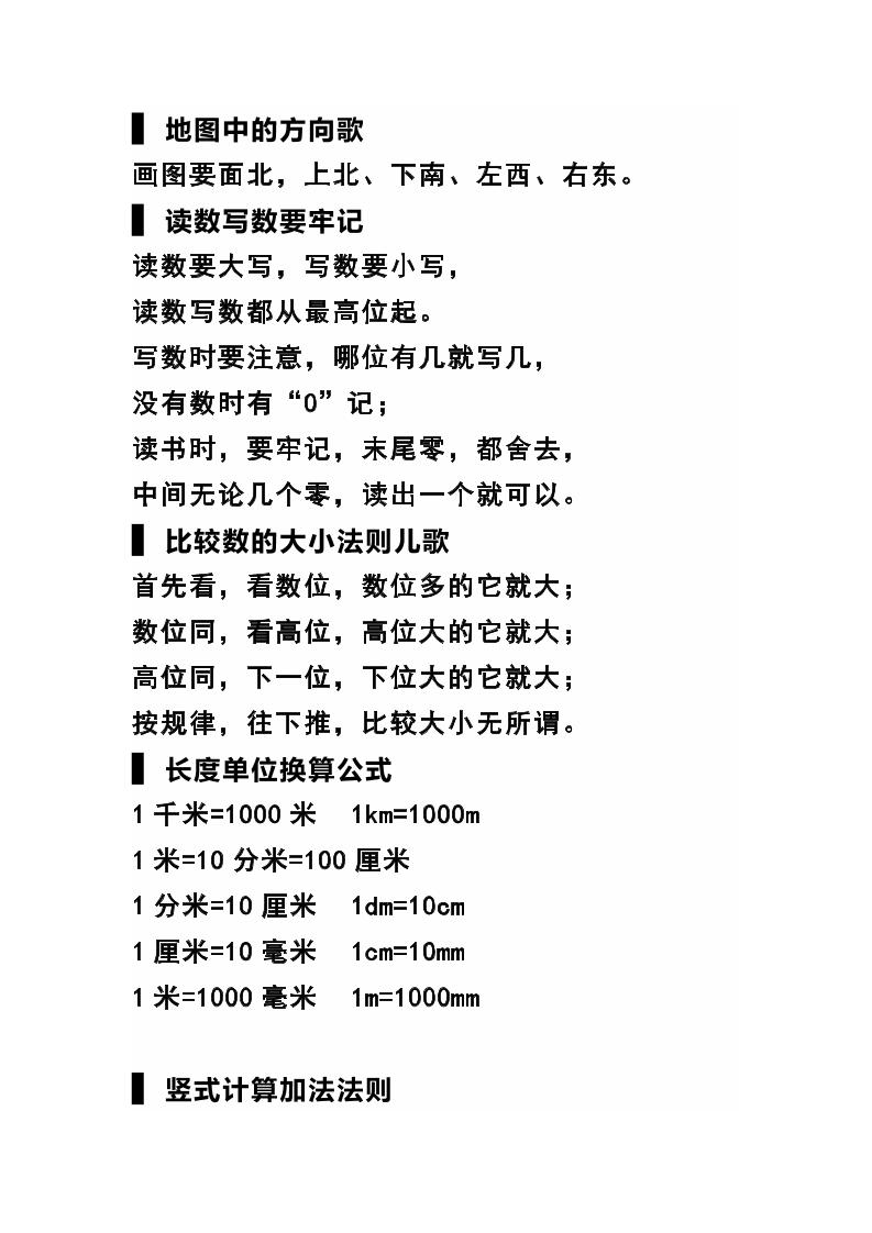 二下数学必背顺口溜口诀汇总好创网-专注优质VIP网课 网络创业落地实操课程资源分享 – 每天更新_高质量项目输出好创网