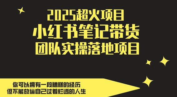 2025超火项目,副业最佳选择,小红书笔记带货团队实操落地项目,,轻松日入5张好创网-专注优质VIP网课 网络创业落地实操课程资源分享 – 每天更新_高质量项目输出好创网