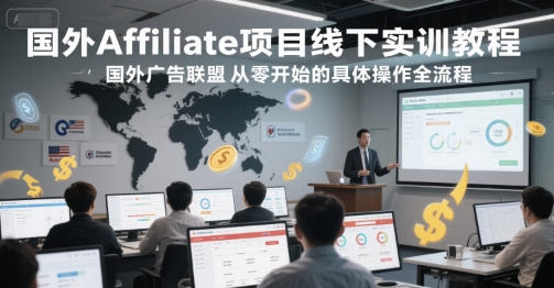 国外Affiliate项目线下实训教程,国外广告联盟从零开始的具体操作全流程好创网-专注优质VIP网课 网络创业落地实操课程资源分享 – 每天更新_高质量项目输出好创网