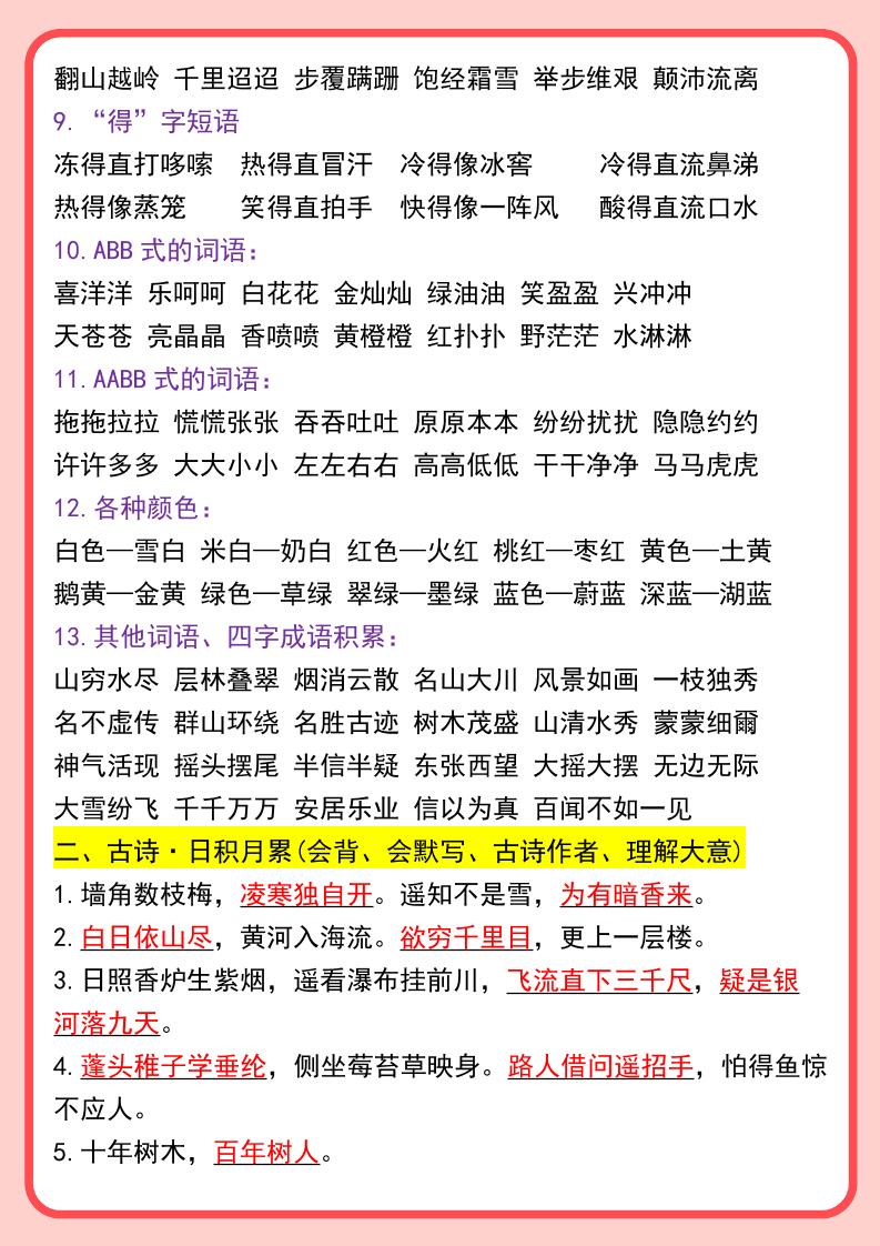 【2025秋新版】二年级语文上册常考重点知识点汇总好创网-专注优质VIP网课 网络创业落地实操课程资源分享 – 每天更新_高质量项目输出好创网