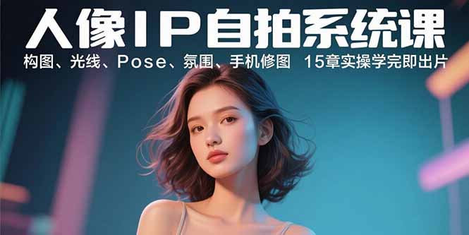 人像IP自拍系统课：构图、光线、Pose、氛围、手机修图 15章实操学完即出片好创网-专注优质VIP网课 网络创业落地实操课程资源分享 – 每天更新_高质量项目输出好创网