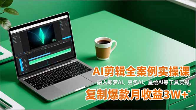 AI剪辑全案例实操课,融入即梦AI、豆包AI、星绘AI等工具实操,复制爆款月收益3W+好创网-专注优质VIP网课 网络创业落地实操课程资源分享 – 每天更新_高质量项目输出好创网