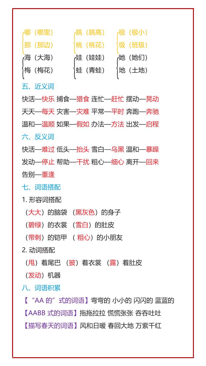 【2025秋新版】二年级语文上册必考1-4单元期中考点归纳好创网-专注优质VIP网课 网络创业落地实操课程资源分享 – 每天更新_高质量项目输出好创网