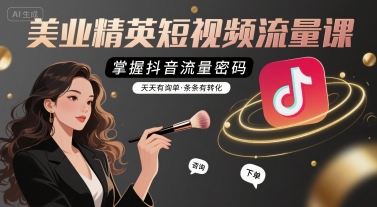 美业精英短视频流量课,掌握抖音流量密码,天天有询单,条条有转化好创网-专注优质VIP网课 网络创业落地实操课程资源分享 – 每天更新_高质量项目输出好创网