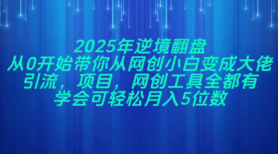 2025年逆境翻盘，从0开始带你从网创小白变成大佬，引流，项目，网创工...好创网-专注优质VIP网课 网络创业落地实操课程资源分享 – 每天更新_高质量项目输出好创网