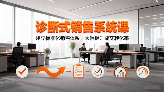 诊断式销售系统课，建立标准化销售体系，大幅提升成交转化率好创网-专注优质VIP网课 网络创业落地实操课程资源分享 – 每天更新_高质量项目输出好创网