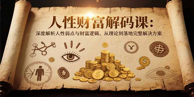 人性财富解码课6.0:深度解析人性弱点与财富逻辑,理论到落地完整解决方案好创网-专注优质VIP网课 网络创业落地实操课程资源分享 – 每天更新_高质量项目输出好创网