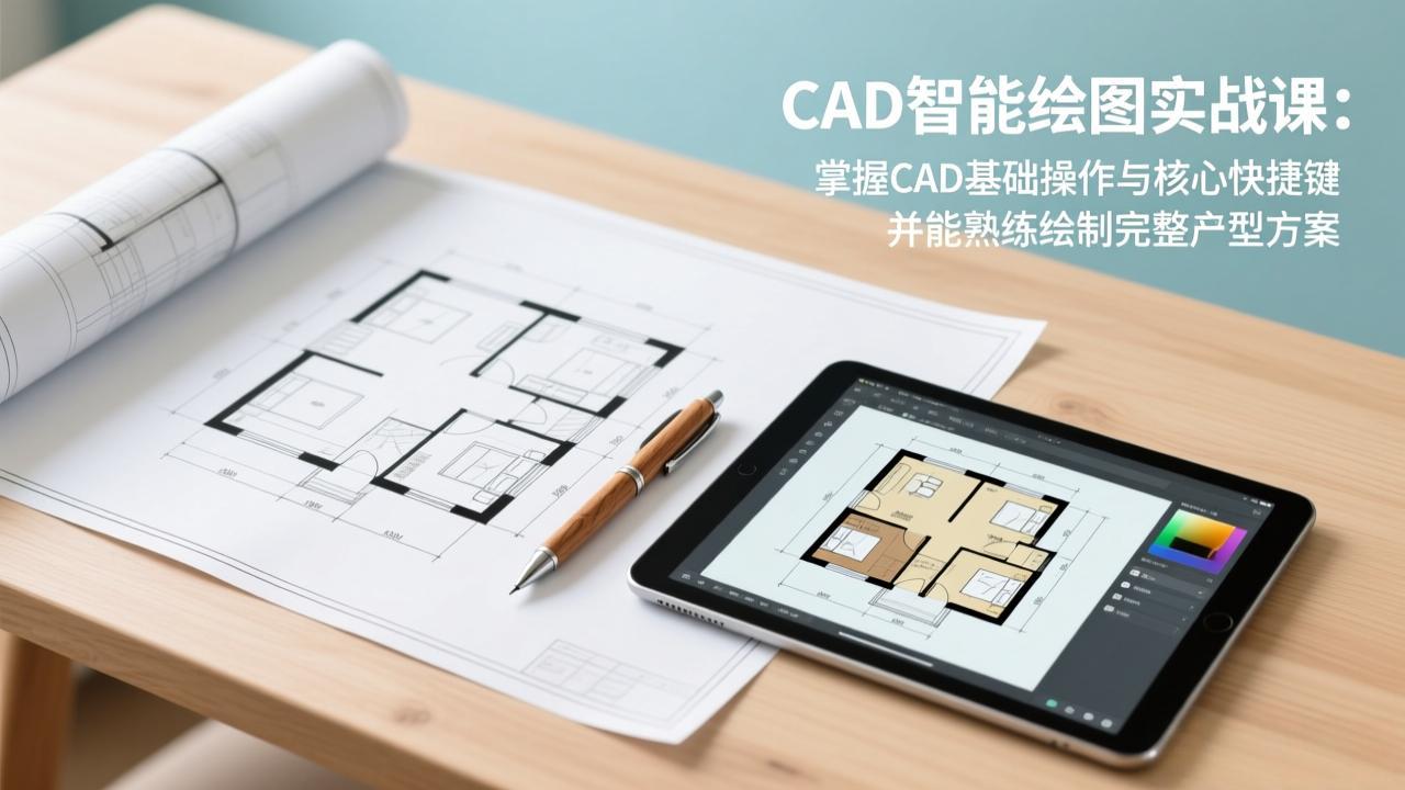 CAD智能绘图实战课：掌握CAD基础操作与核心快捷键，并能熟练绘制完整户型方案好创网-专注优质VIP网课 网络创业落地实操课程资源分享 – 每天更新_高质量项目输出好创网