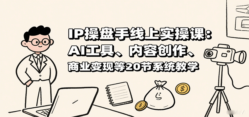 IP操盘手线上实操课：AI工具、内容创作、商业变现等20节系统教学好创网-专注优质VIP网课 网络创业落地实操课程资源分享 – 每天更新_高质量项目输出好创网