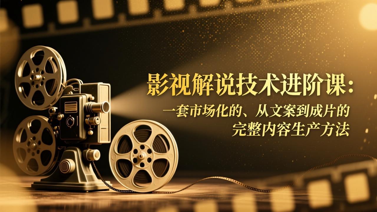 影视解说技术进阶课：一套市场化的、从文案到成片的完整内容生产方法好创网-专注优质VIP网课 网络创业落地实操课程资源分享 – 每天更新_高质量项目输出好创网