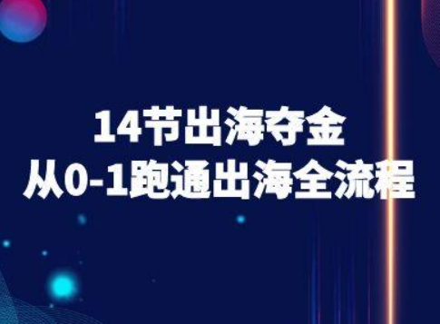 14节出海夺金从0-1跑通出海全流程-跨境电商教程好创网-专注优质VIP网课 网络创业落地实操课程资源分享 – 每天更新_高质量项目输出好创网