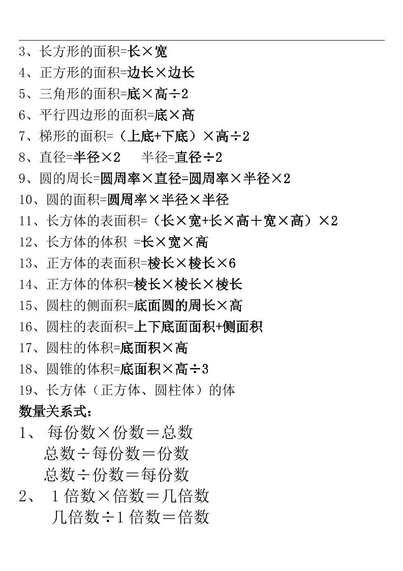 三年级下册数学公式大汇总好创网-专注优质VIP网课 网络创业落地实操课程资源分享 – 每天更新_高质量项目输出好创网