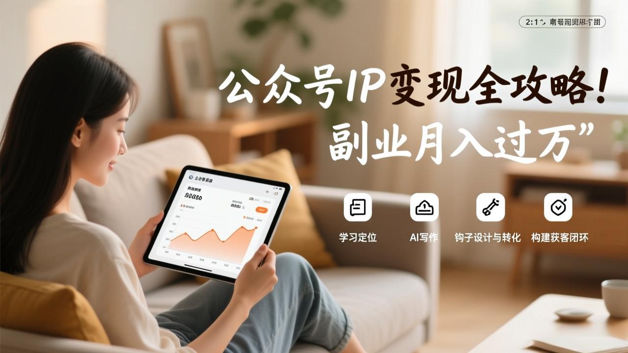 公众号IP变现全攻略，学习定位、AI写作、钩子设计与转化，构建获客闭环，副业月入过万好创网-专注优质VIP网课 网络创业落地实操课程资源分享 – 每天更新_高质量项目输出好创网