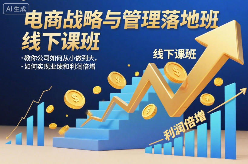 电商战略与管理落地班线下课，教你公司如何从小做到大，如何实现业绩和利润倍增【录音】好创网-专注优质VIP网课 网络创业落地实操课程资源分享 – 每天更新_高质量项目输出好创网