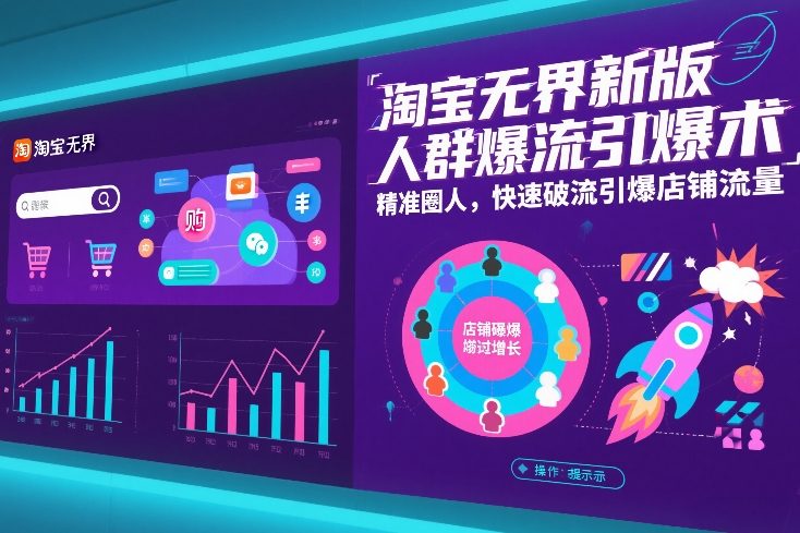 淘宝无界新版人群爆流引爆术，精准圈人，快速破流引爆店铺流量好创网-专注优质VIP网课 网络创业落地实操课程资源分享 – 每天更新_高质量项目输出好创网