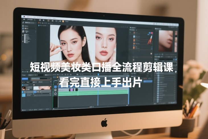 短视频美妆类口播全流程剪辑课，看完直接上手出片好创网-专注优质VIP网课 网络创业落地实操课程资源分享 – 每天更新_高质量项目输出好创网