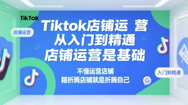 Tiktok店铺运营从入门到精通，店铺运营是基础，不懂运营店铺，瞎折腾店铺就是折腾自己好创网-专注优质VIP网课 网络创业落地实操课程资源分享 – 每天更新_高质量项目输出好创网