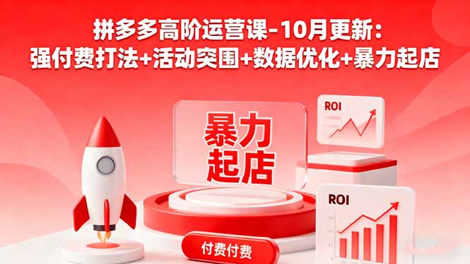 拼多多高阶运营课-10月更新:强付费打法+活动突围+数据优化+暴力起店好创网-专注优质VIP网课 网络创业落地实操课程资源分享 – 每天更新_高质量项目输出好创网