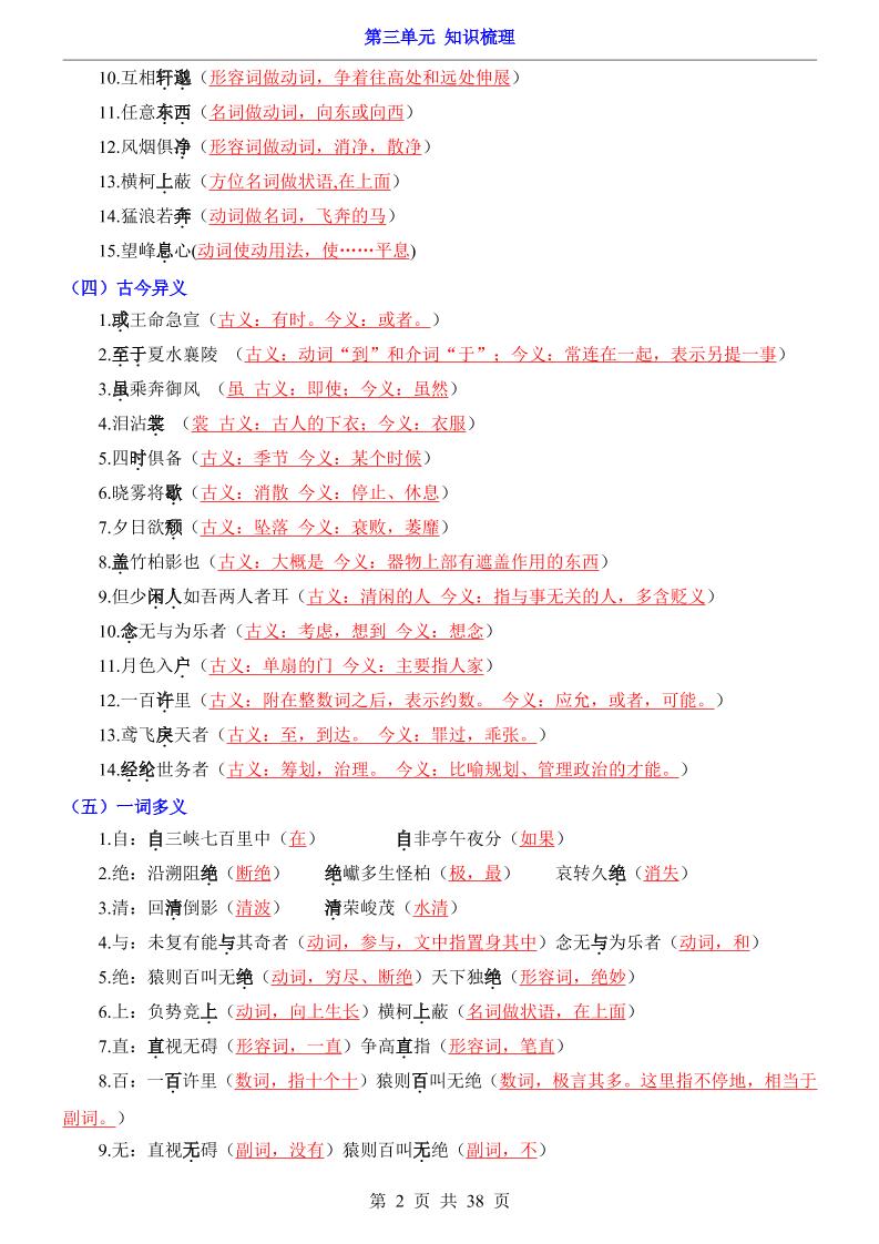 八年级上语文第3单元（知识梳理）-知识点好创网-专注优质VIP网课 网络创业落地实操课程资源分享 – 每天更新_高质量项目输出好创网