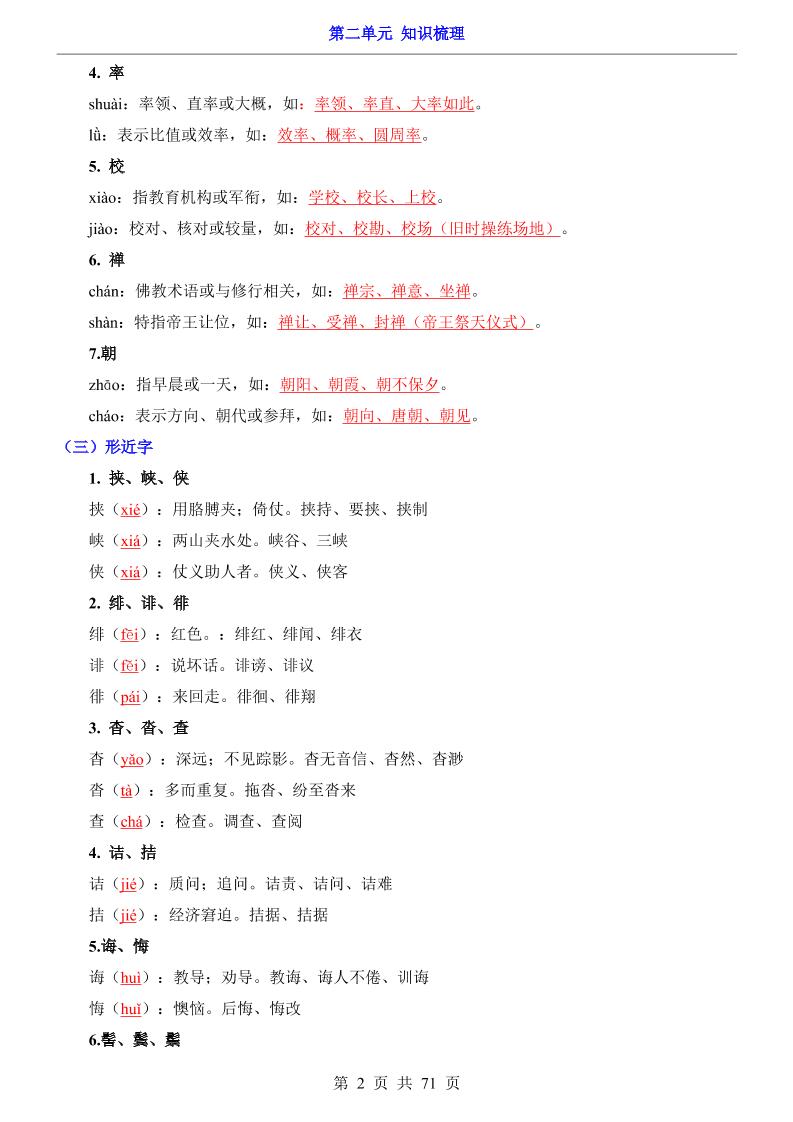 八年级上语文第2单元（知识梳理）-知识点好创网-专注优质VIP网课 网络创业落地实操课程资源分享 – 每天更新_高质量项目输出好创网